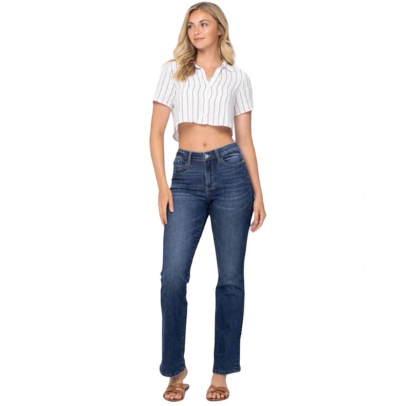 Judy Blue 88327 Monique Mid Rise Nondistressed Bootcut Jeans - Picture 1 of 8